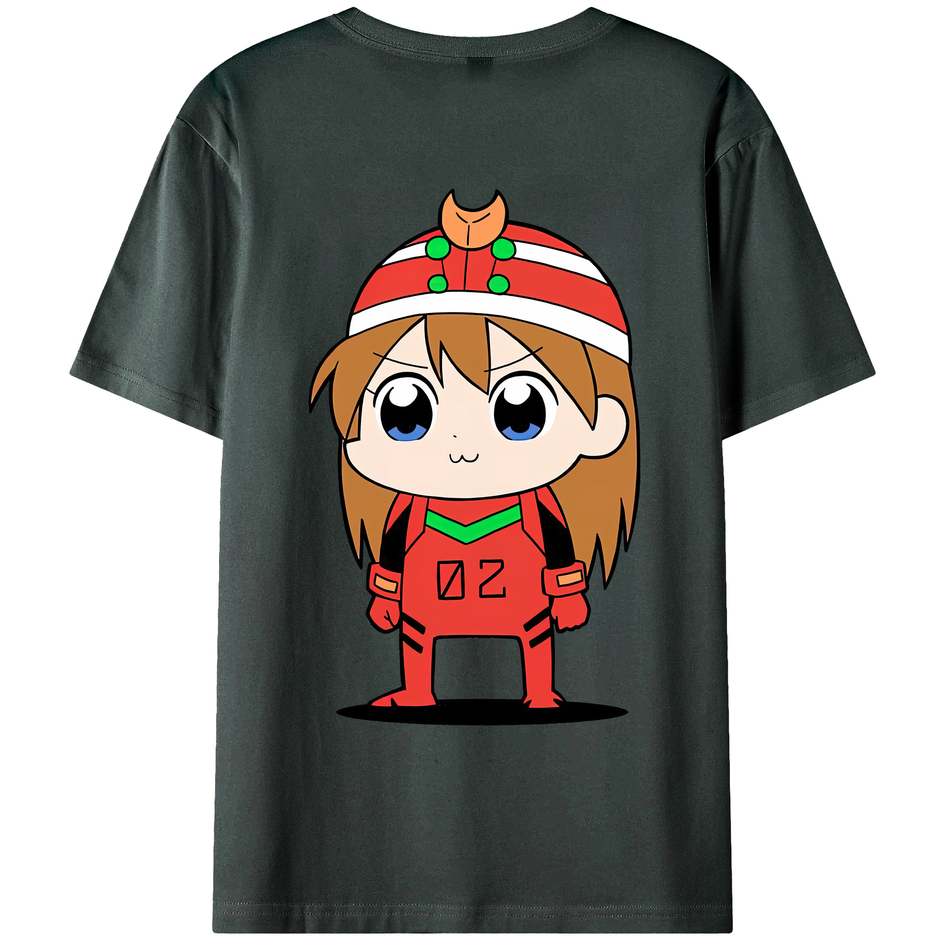 （画像用） EVA 新世紀エヴァンゲリオン 綿100％ メンズ半袖Tシャツ（バックプリント） 通気性